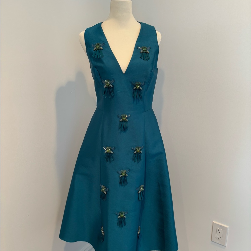 Sachin + Babi Claudette Blue Embellished Midi Dress